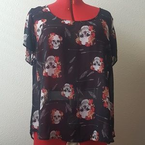 Skull blouse